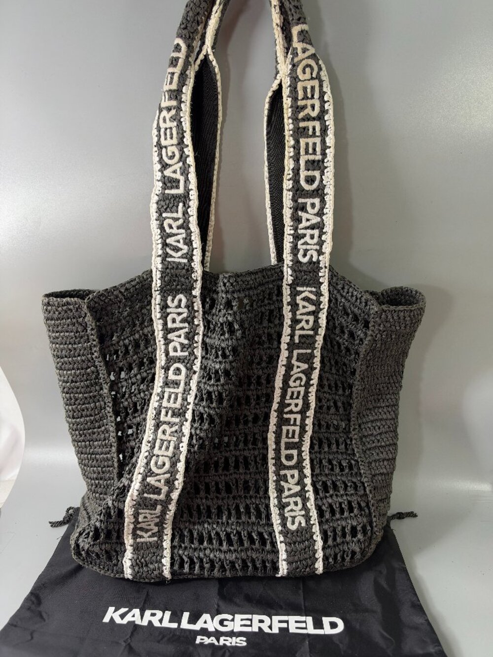 Karl Lagerfeld ANTIBES STRAW TOTE